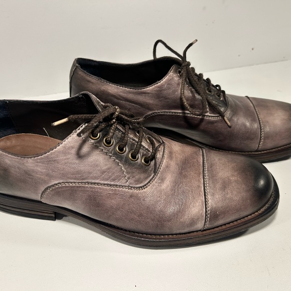 Vero Cuoio Made in Italy Brown Leather Cap Toe Oxford Dress Shoes Mens 7 - Picture 2 of 9